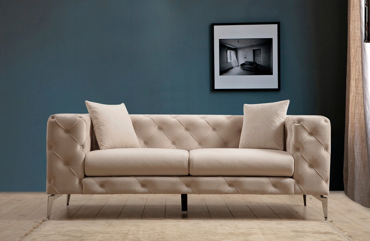 Canapea 2 locuri, Atelier del Sofa, 569HLN1125, Ecru - imagine 7